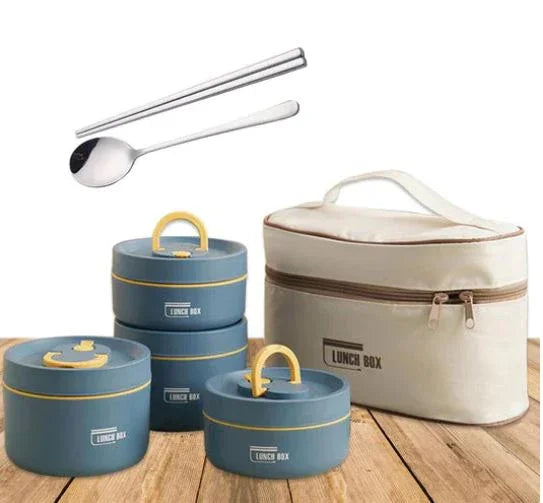 Kit 4 Potes Térmicos Lunchbox