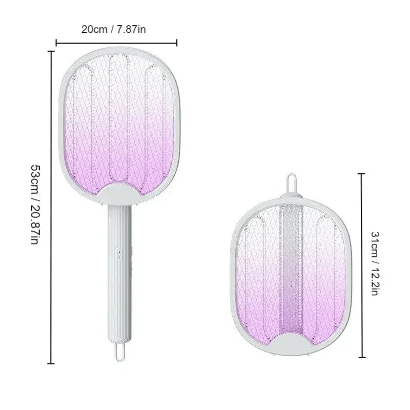 Raquete Mata Mosquito com Ions de Atração
