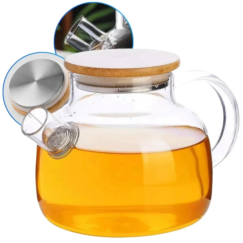 Chaleira de Vidro Resistente a Calor 1L