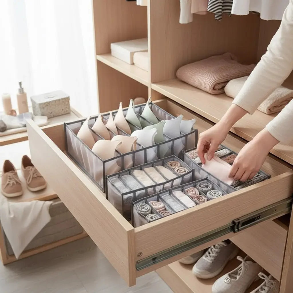 Kit Organizador de Roupa Íntima Mesh Grid