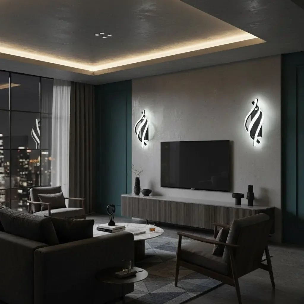 Arandela de Parede LED Espiral Moderna