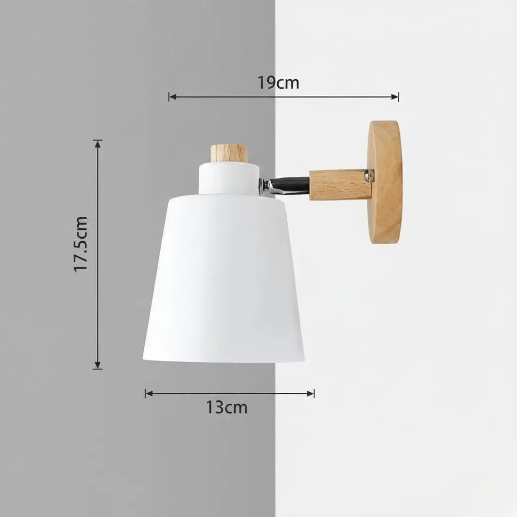Arandela de Parede Wooden em Madeira com Interruptor Iluminação Decorativa