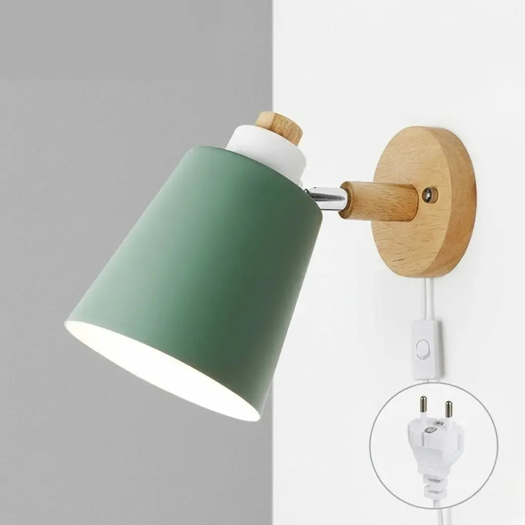 Arandela de Parede Wooden em Madeira com Interruptor Iluminação Decorativa