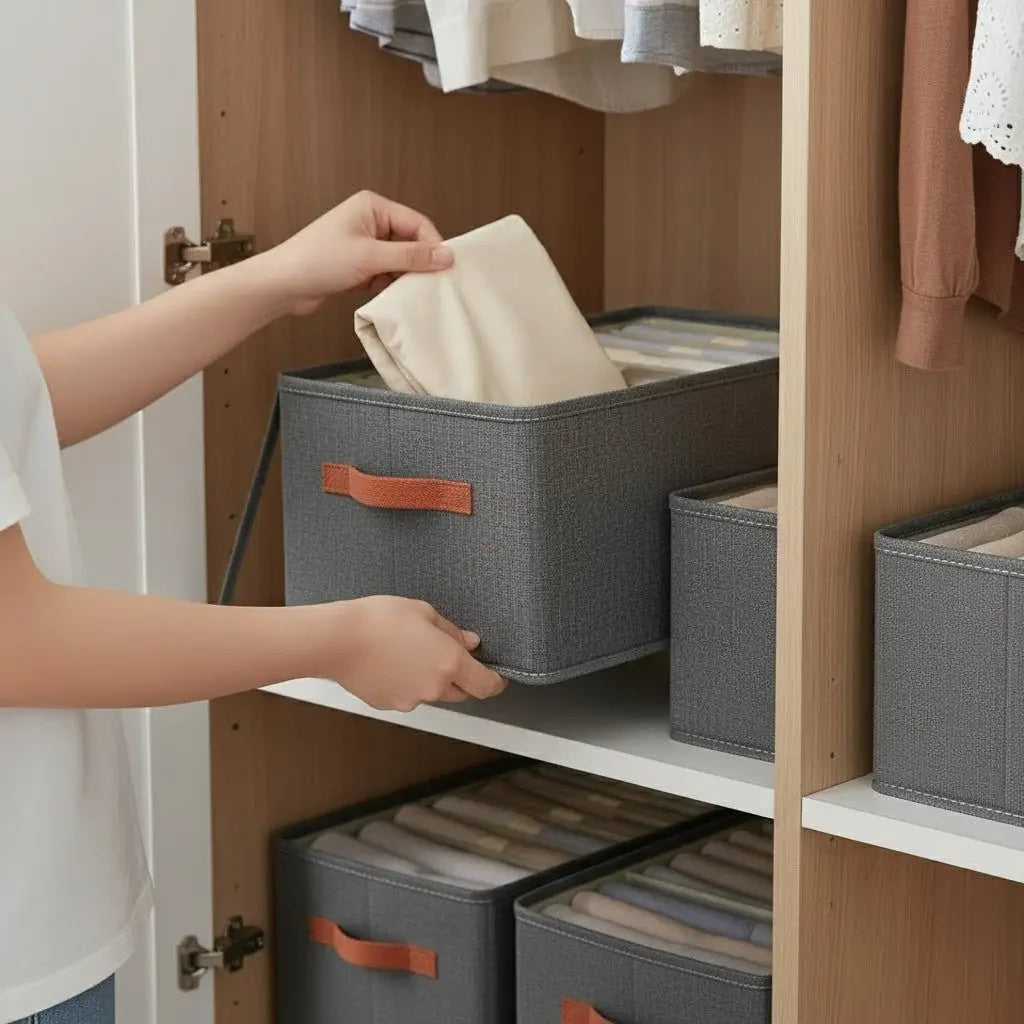 Kit Organizador de Guarda-Roupa Dobrável Multifuncional Oxford