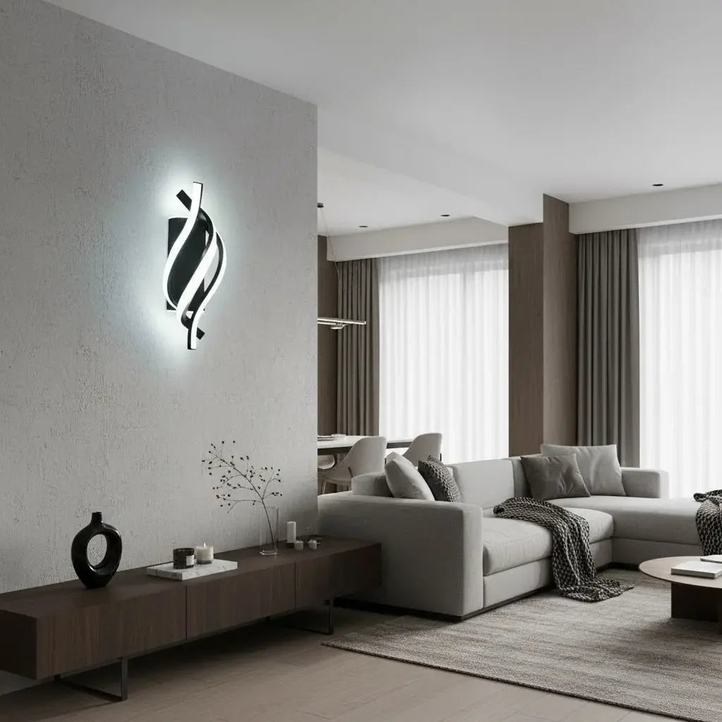 Arandela de Parede LED Espiral Moderna