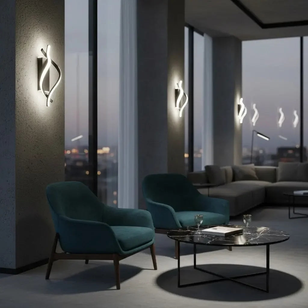Arandela de Parede LED Espiral Moderna