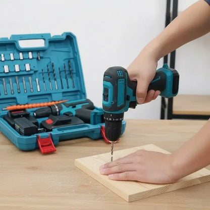 Kit Parafusadeira/Furadeira 28 Pcs + 2 Baterias Portáteis + Maleta De Brinde
