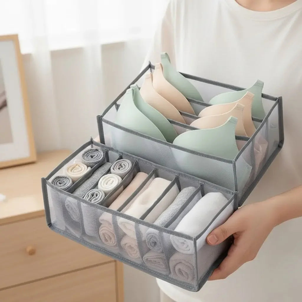 Kit Organizador de Roupa Íntima Mesh Grid