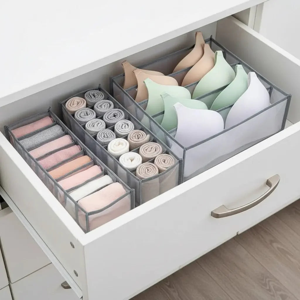 Kit Organizador de Roupa Íntima Mesh Grid