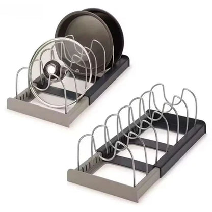 Suporte Organizador Expansível de Panelas e Tampas