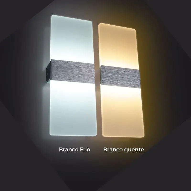 Arandela de Parede Minimalista em Acrílico Iluminação Moderna