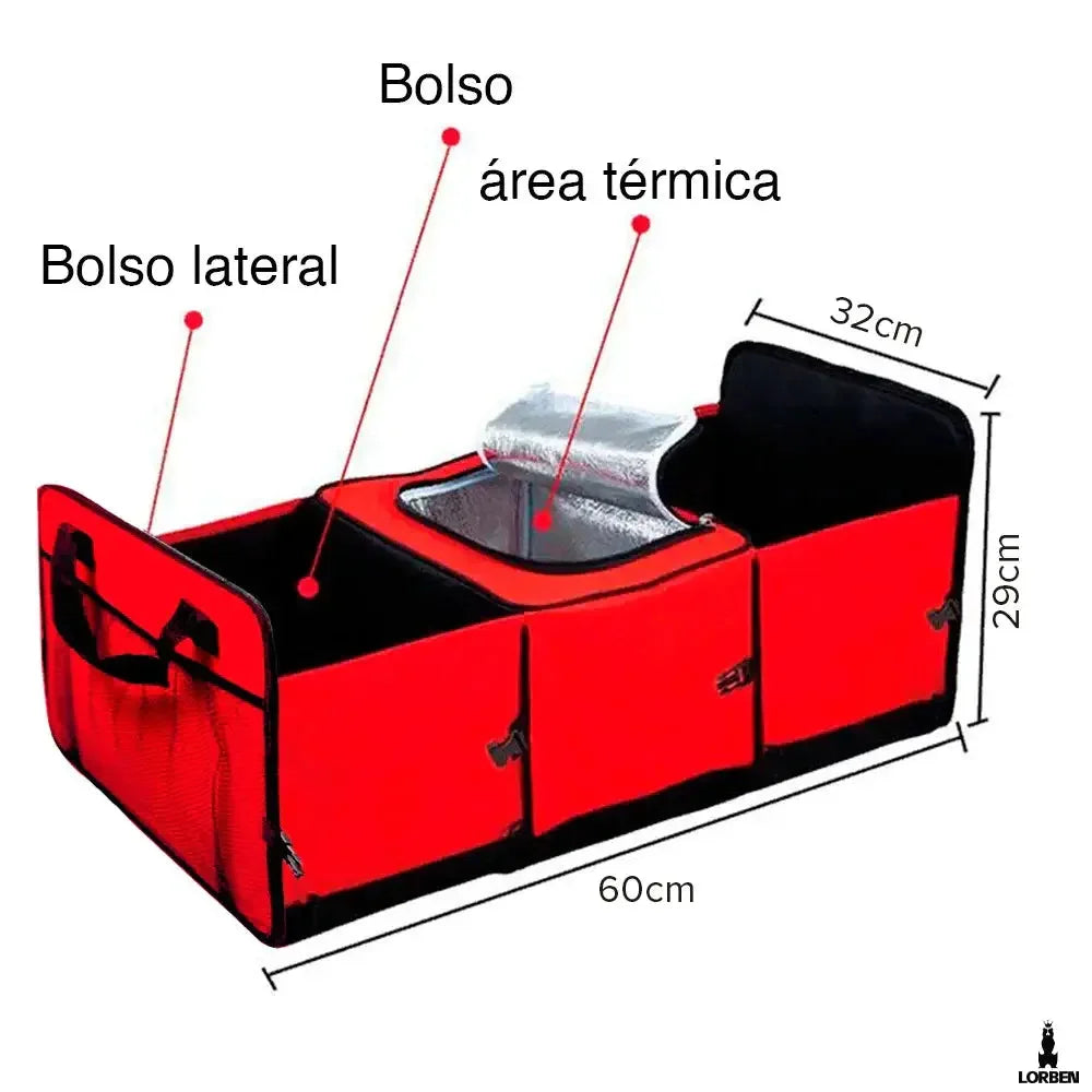 Organizador de Porta Malas com Compartimento Térmico
