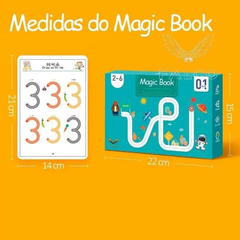 Caderno de Traço e Desenho Infantil com Tinta Apagável
