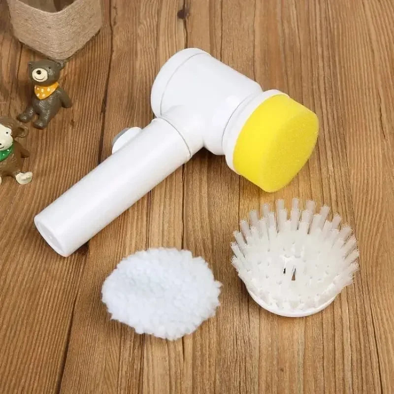 Escova Elétrica de Limpeza 5 em 1 + Suporte de Brinde