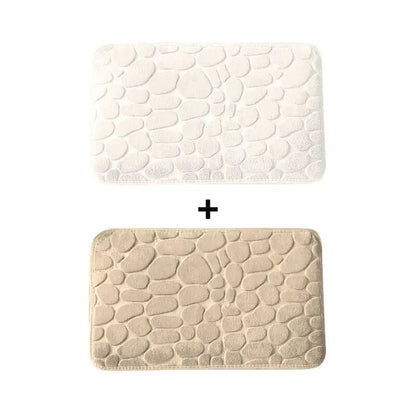 Kit 2 Tapetes para Banheiro Antiderrapante & Ultraabsorvente 3D