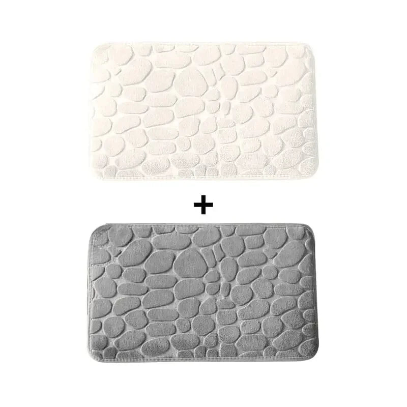 Kit 2 Tapetes para Banheiro Antiderrapante & Ultraabsorvente 3D