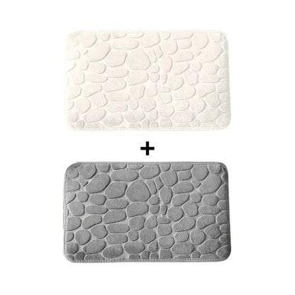 Kit 2 Tapetes para Banheiro Antiderrapante & Ultraabsorvente 3D