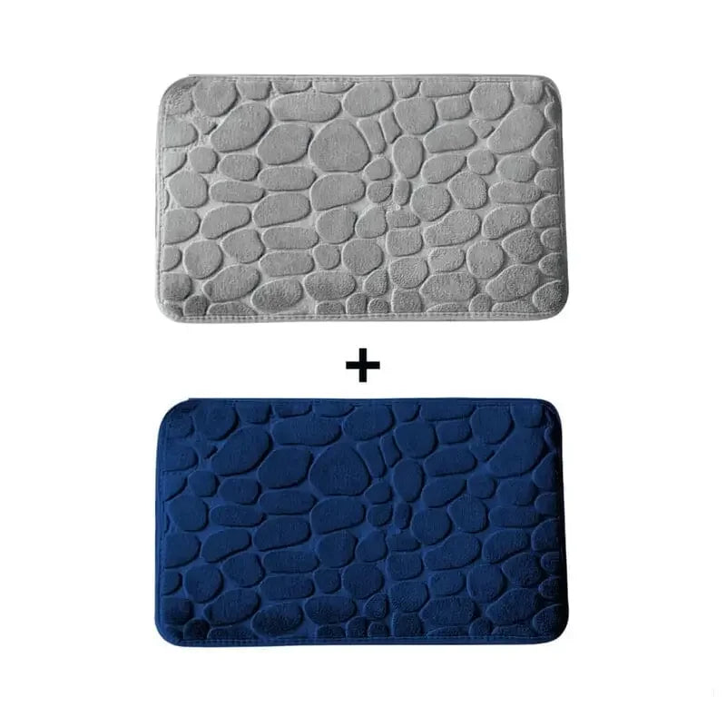 Kit 2 Tapetes para Banheiro Antiderrapante & Ultraabsorvente 3D