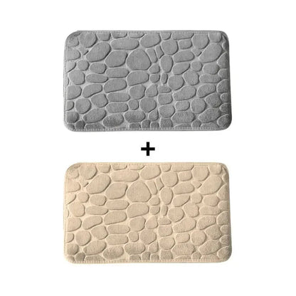 Kit 2 Tapetes para Banheiro Antiderrapante & Ultraabsorvente 3D