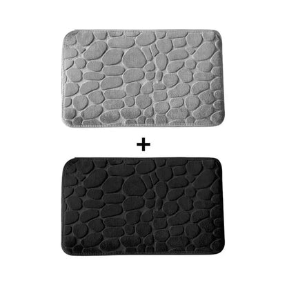 Kit 2 Tapetes para Banheiro Antiderrapante & Ultraabsorvente 3D