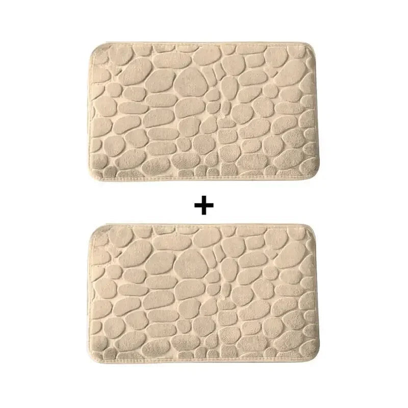 Kit 2 Tapetes para Banheiro Antiderrapante & Ultraabsorvente 3D