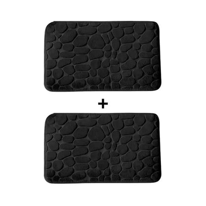 Kit 2 Tapetes para Banheiro Antiderrapante & Ultraabsorvente 3D
