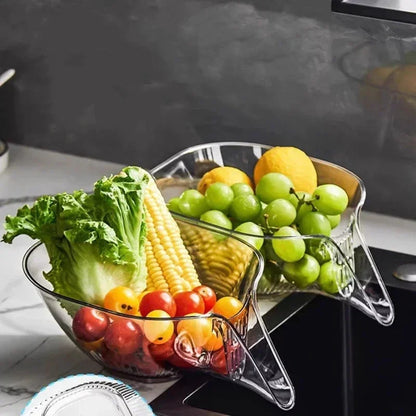Kit Cesta de Drenagem para Legumes e Verduras