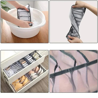 Kit Organizador de Roupa Íntima Mesh Grid