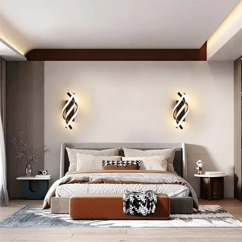 Arandela de Parede LED Espiral Moderna
